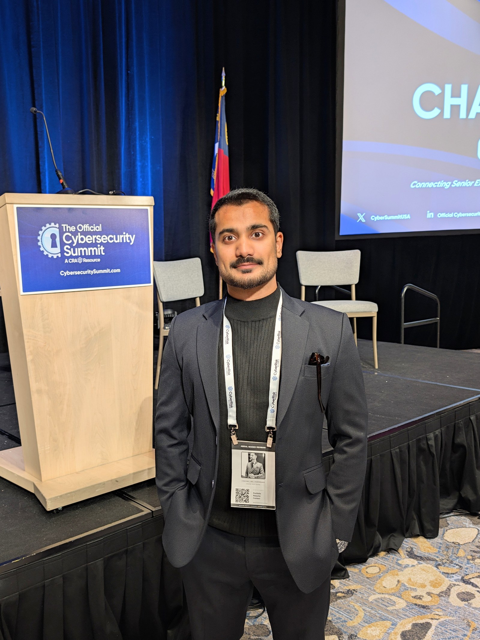 Abdul Moeed Rehman at the Official Cybersecurity Summit